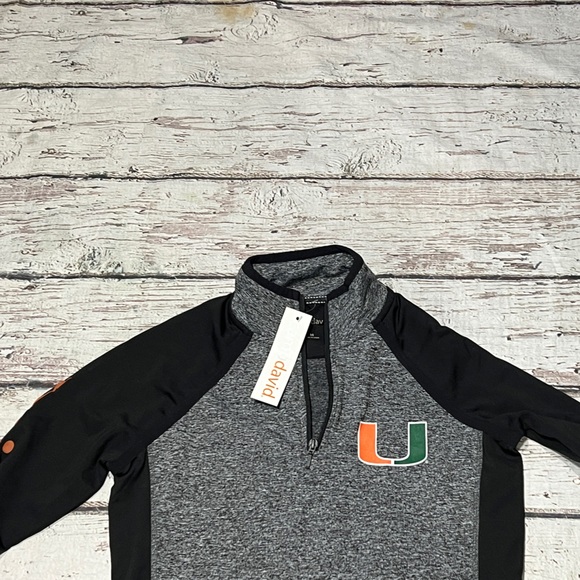 Miami Hurricanes Athletic Gym Workout Womens New Sports Collegiate Shirt - Picture 2 of 6